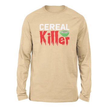 Cereal Killer Men/Unisex Drop Shoulder Sweatshirt in Heather Sand Dune color